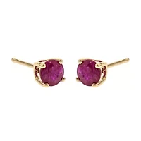 RUBY Earrings in 10K YELLOW GOLD