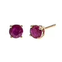 RUBY Earrings in 10K YELLOW GOLD