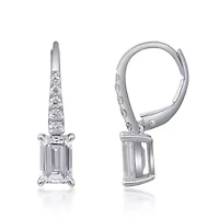 Lab Created LAB GROWN DIAMOND Earrings in 14K WHITE GOLD