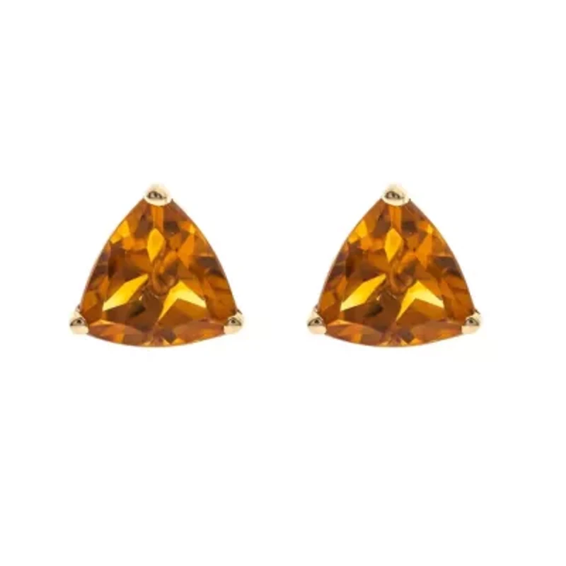 Citrine Earrings in 14K Yellow Gold