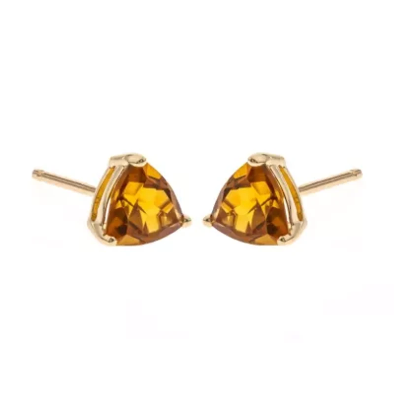 Citrine Earrings in 14K Yellow Gold