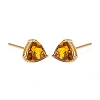 Citrine Earrings in 14K Yellow Gold