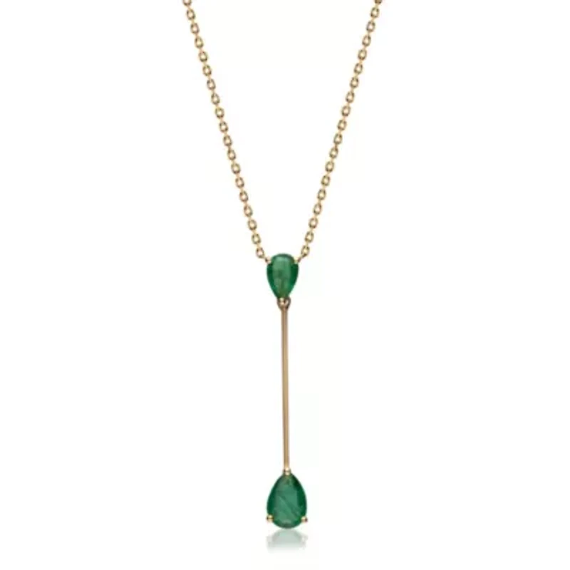 EMERALD Necklace in 10K YELLOW GOLD