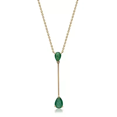 EMERALD Necklace in 10K YELLOW GOLD