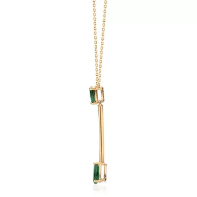 EMERALD Necklace in 10K YELLOW GOLD