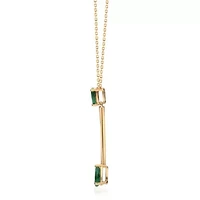 EMERALD Necklace in 10K YELLOW GOLD