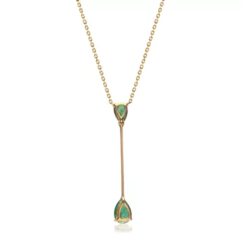 EMERALD Necklace in 10K YELLOW GOLD