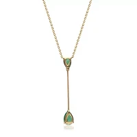 EMERALD Necklace in 10K YELLOW GOLD