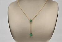 EMERALD Necklace in 10K YELLOW GOLD