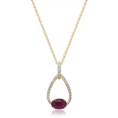 RUBY Pendant in 10K YELLOW GOLD