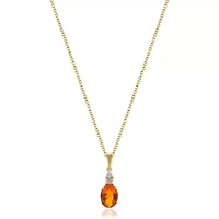 Fire Opal Pendant in 10K Yellow Gold