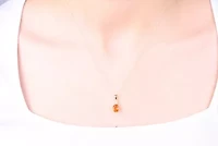 Fire Opal Pendant in 10K Yellow Gold