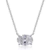Lab Created LAB GROWN DIAMOND Necklace in 18K WHITE GOLD