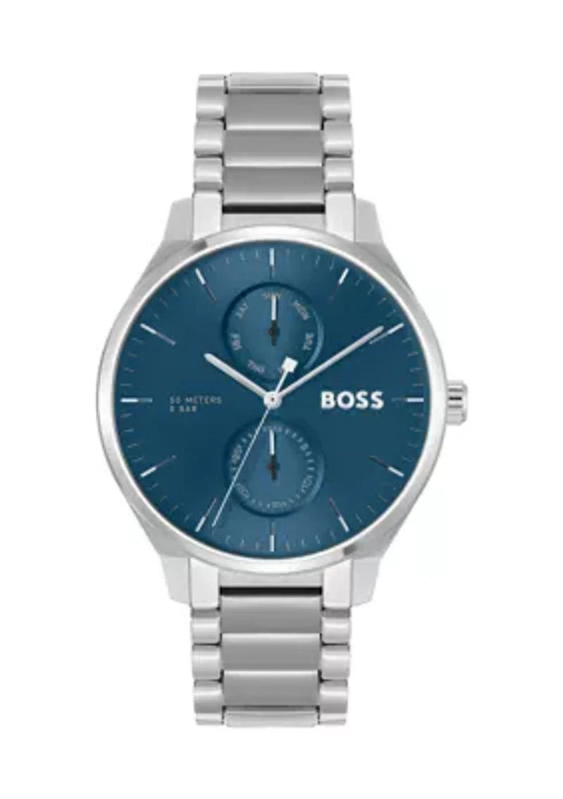 Tyler Silver Bracelet Blue Dial Watch