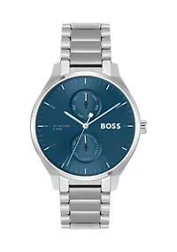 Tyler Silver Bracelet Blue Dial Watch