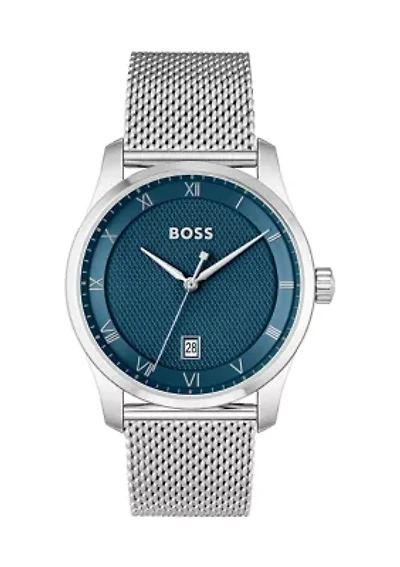 Principle Silver Bracelet Blue Dial Watch