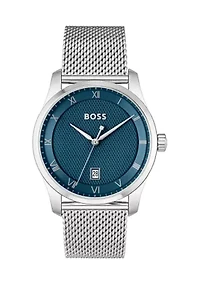 Principle Silver Bracelet Blue Dial Watch