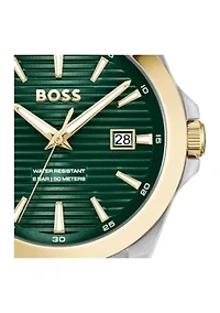 Strike Silver Bracelet Green Dial Watch