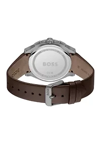 Peak Brown Strap Gray Dial Watch