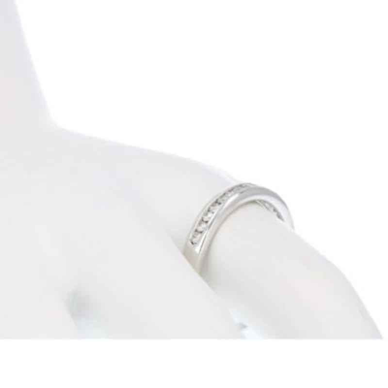 1/5 ct. t.w. Diamond Wedding Band Half Eternity 10K White Gold