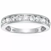 ct. t.w. Diamond Wedding Band Half Eternity 14K White Gold