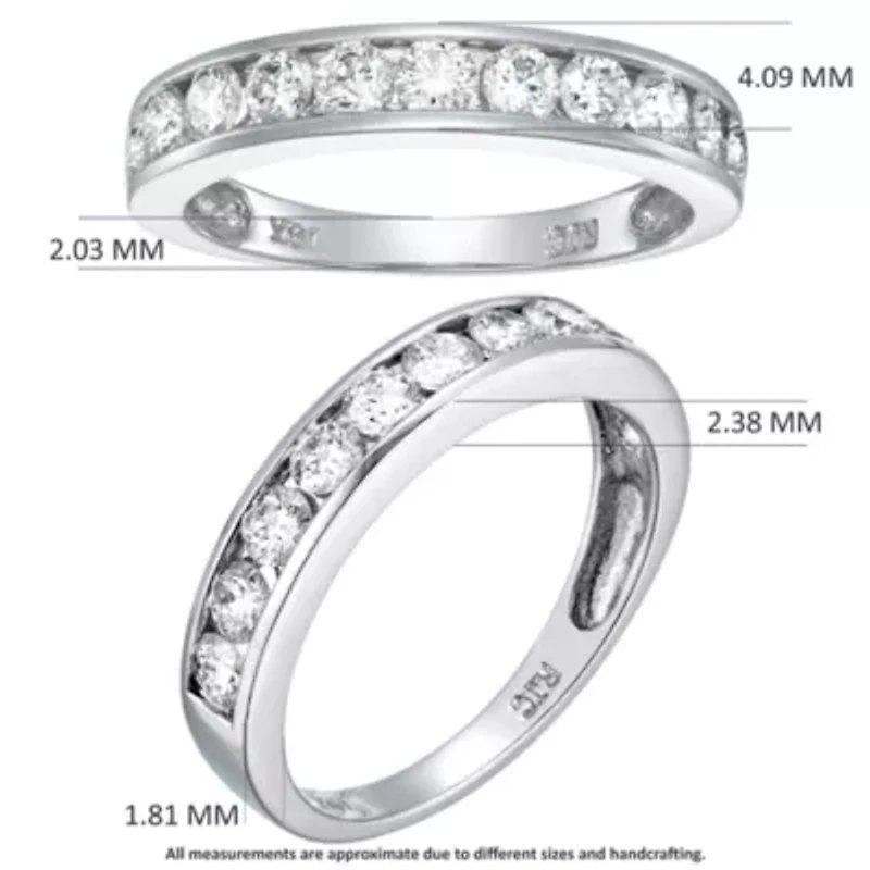 ct. t.w. Diamond Wedding Band Half Eternity 14K White Gold