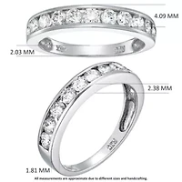 ct. t.w. Diamond Wedding Band Half Eternity 14K White Gold