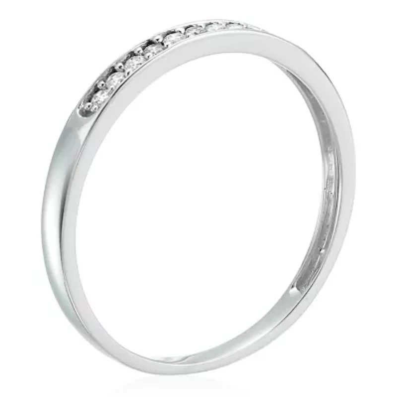 1/10 ct. t.w. Diamond Wedding Band 10K White Gold