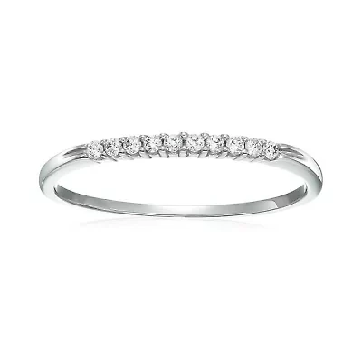 1/10 ct. t.w. Petite Diamond Wedding 10K White Gold