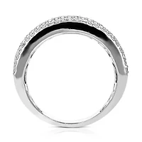 Lab Created 1 ct. t.w. Grown Diamond Wedding Band Half Eternity Ring Sterling Silver