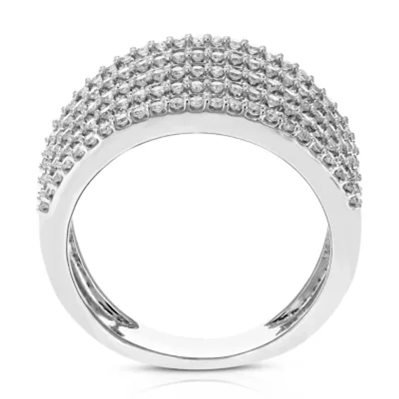 Lab Created 1 ct. t.w. Grown Diamond Wedding Band Half Eternity Ring Sterling Silver