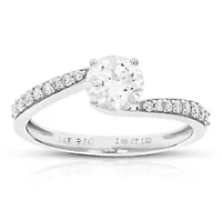 Lab Created 1 ct. t.w. Engagement Ring 14K White Gold