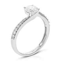 Lab Created 1 ct. t.w. Engagement Ring 14K White Gold