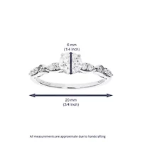 Lab Created 1 ct. t.w. Engagement Ring 14K White Gold