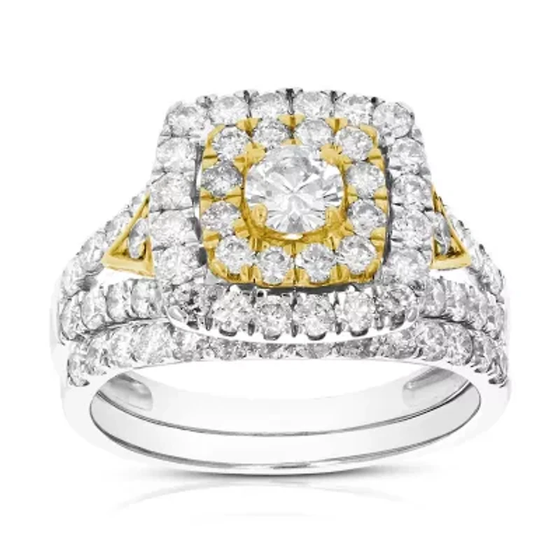 ct. t.w. Diamond Bridal Set 14K Yellow Gold