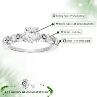 Lab Created ct. t.w. Engagement Ring 14K White Gold
