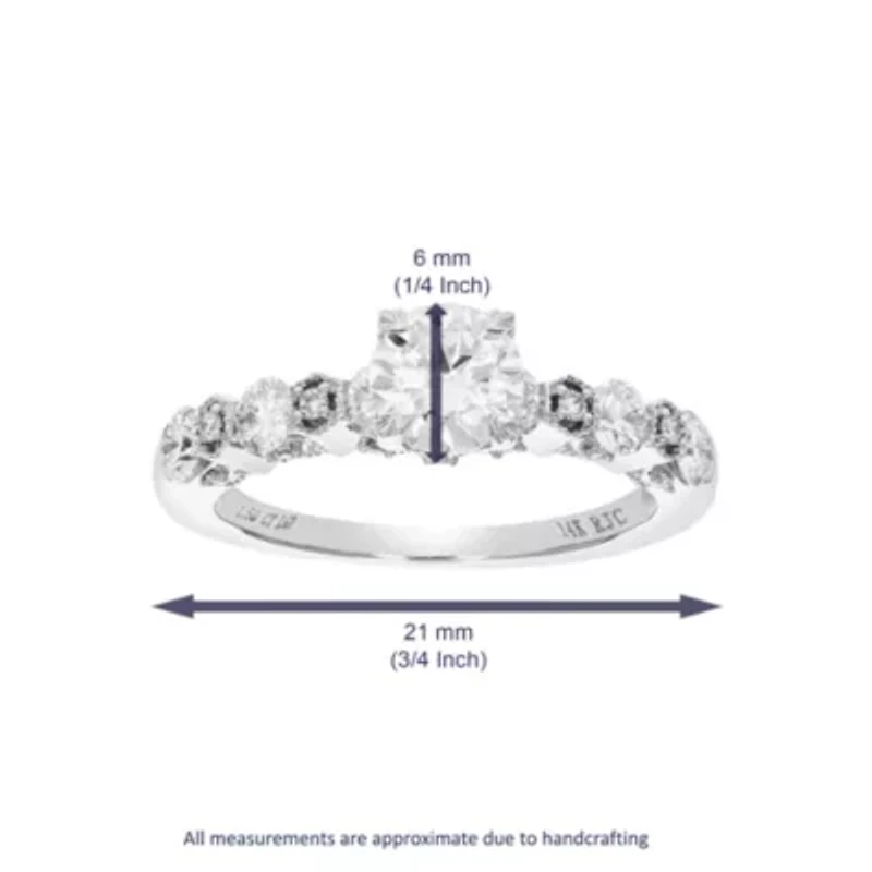 Lab Created ct. t.w. Engagement Ring 14K White Gold