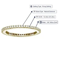 1/2 ct. t.w. Diamond Eternity Ring 14K Yellow Gold