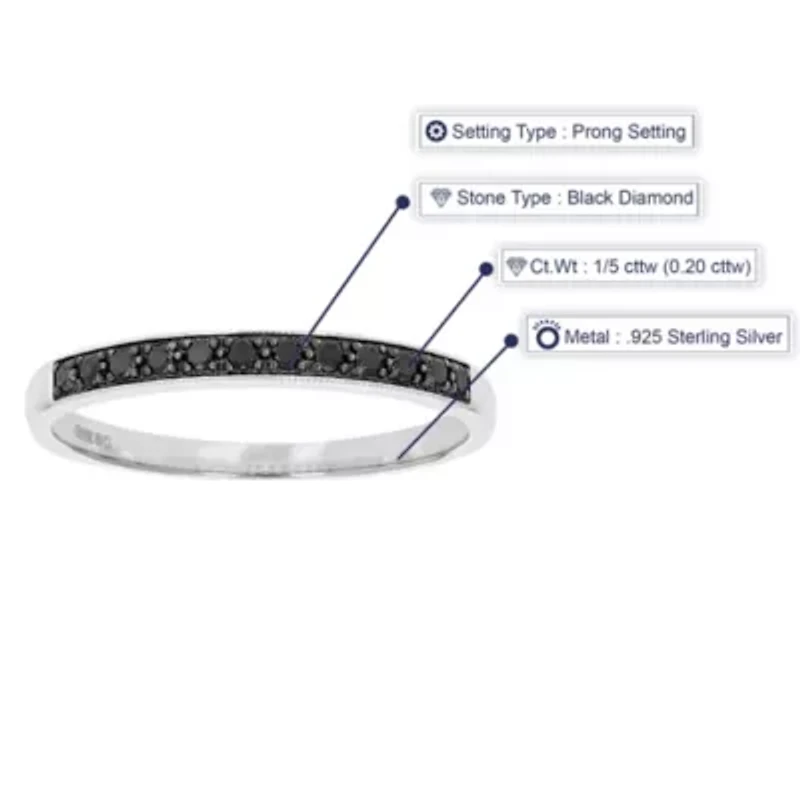 1/ ct. t.w. Diamond Wedding Band 925 Sterling Silver