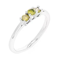 1/3 ct. t.w. Yellow Diamond Engagement Ring 925 Sterling Silver