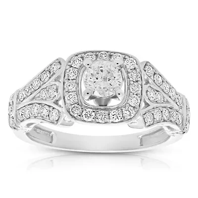 1 ct. t.w. Diamond Engagement Ring 14K White Gold