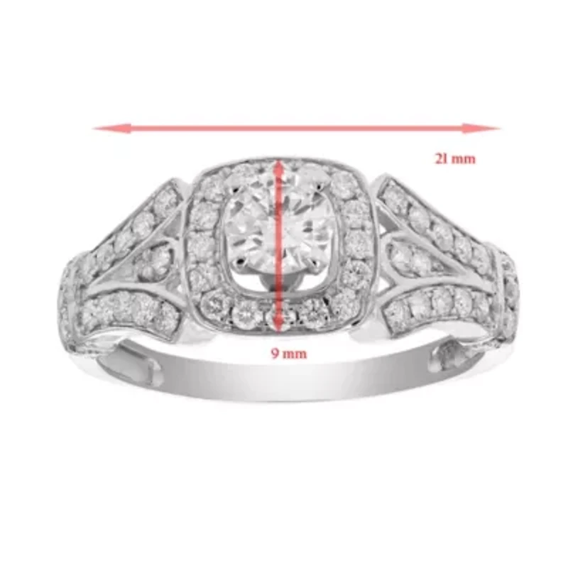 1 ct. t.w. Diamond Engagement Ring 14K White Gold