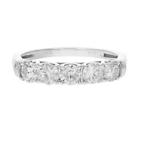 ct. t.w. 5 Stone Diamond Ring Engagement Bridal 14K White Gold