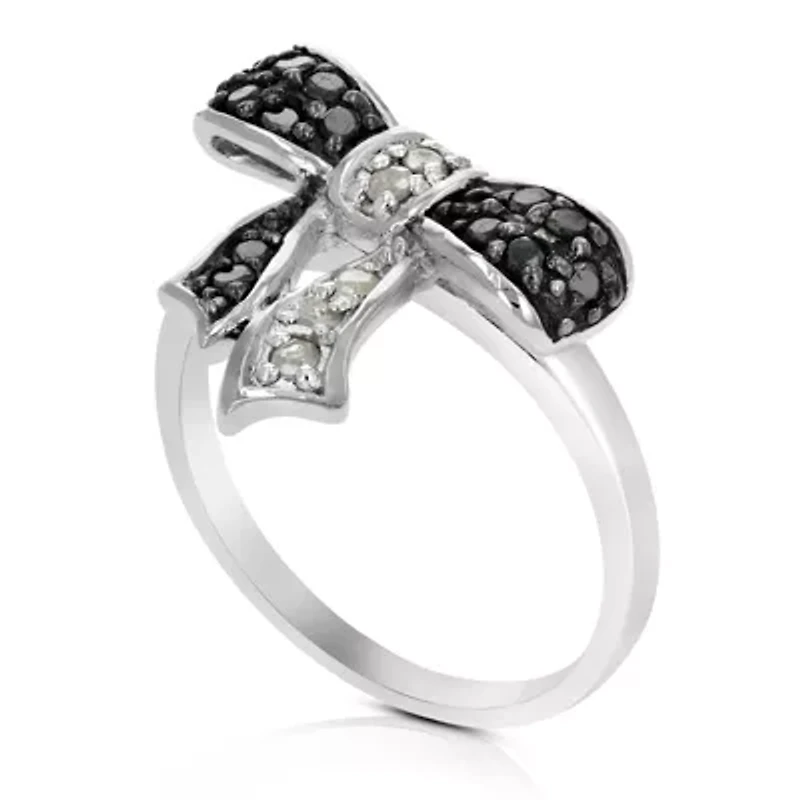 1/3 ct. t.w. Black Diamond Wedding Anniversary Band 925 Sterling Silver