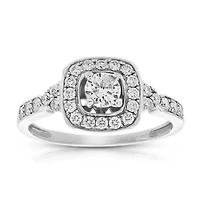 ct. t.w. 5 Stone Diamond Ring Engagement Bridal 14K White Gold