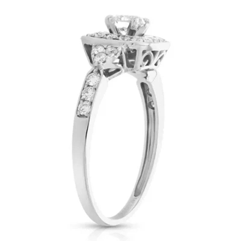 ct. t.w. 5 Stone Diamond Ring Engagement Bridal 14K White Gold