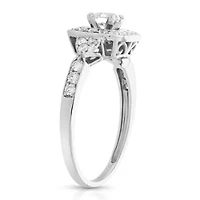 ct. t.w. 5 Stone Diamond Ring Engagement Bridal 14K White Gold