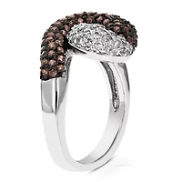 1.80 ct. t.w. Champagne Diamond Engagement Ring 925 Sterling Silver