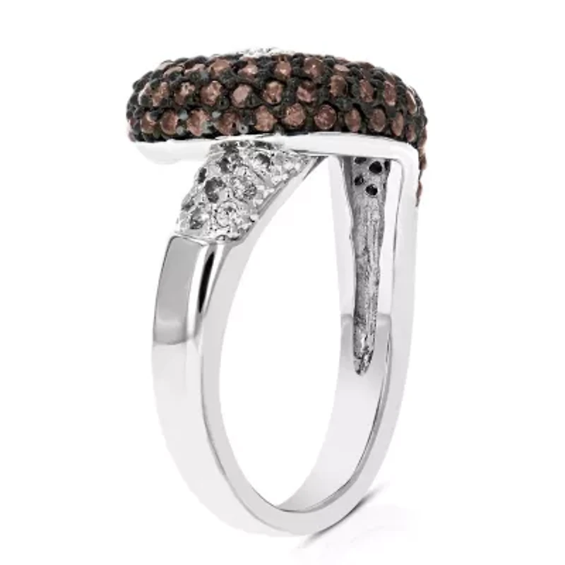 1.80 ct. t.w. Champagne Diamond Engagement Ring 925 Sterling Silver