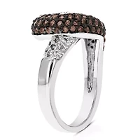 1.80 ct. t.w. Champagne Diamond Engagement Ring 925 Sterling Silver